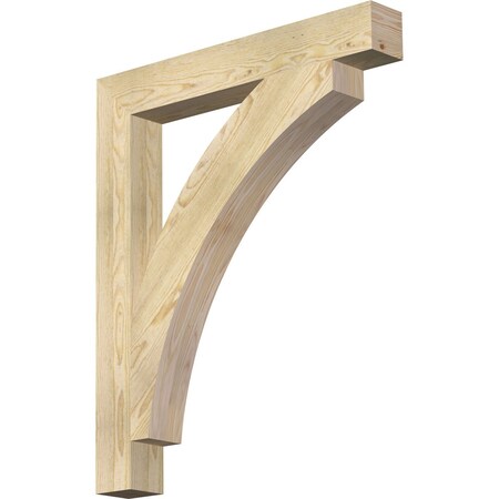 Ekena Millwork Thorton Block Rough Sawn Bracket, Douglas Fir, 4"W x 30"D x 36"H BKT04X30X36THR05RDF
